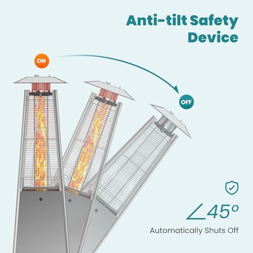 OLIXIS 42000 BTU Pyramid Patio Heater, Propane Outdoor Heater - Image 5