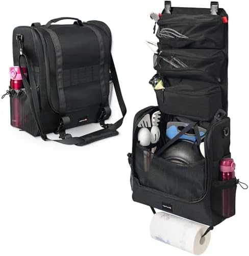 Camp Kitchen Organizer with Hanging Storage & Paper Towel Holder by TOPJUMOFFICIAL