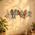 Peryiter Birds on Branch Welcome Sign Metal Wall Decor,Vintage Colors by Peryiter