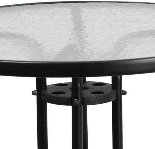 Flash Furniture 31.5 in Metal Round Table, Black - Image 5