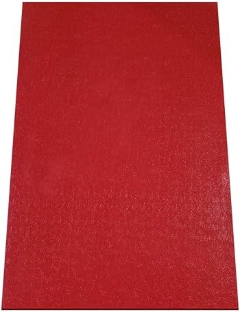 Rhino Hide Embossed Grill Guard Mat - Heat Resistant Outdoor Grill Floor Mat for Patio, Deck & Garage Surface Protection - Rectangle, Red (36”x72”) by RancoIndustriesInc