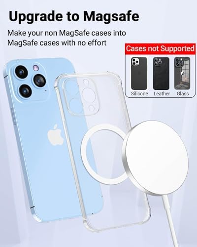 KALAPOP for Magsafe Ring 10PCS-Ultra Thin(0.4mm)-Universal Metal Rings Sticker Compatible with iPhone 17/Air/16/15/14/13/12 Series,Samsung Galaxy,Google Pixel Series - White - Image 4