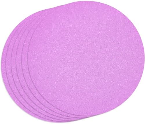 30 PCS Pink Paper Placemats Round Place Mat Glitter Disposable Paper Charger Doilies Tablemats for Birthday Wedding Dinner Table Decor(13x13inch) by timecity