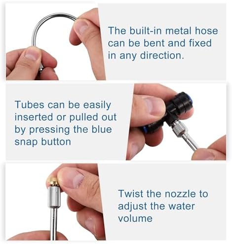 CozyCabin 30 Packs Flexible Mister Nozzle Extensions, Brass Mist Rod for Mister Nozzles, Bendable Copper Extended Pole 10/24 UNC for Garden, Humidification, Outdoor Cooling, Dust Control(5.9 Inch) - Image 4