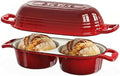 Enameled Cast Iron Dutch Oven Pot with Lid, Double Bread Loaf Pan by Unknown