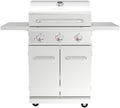 Nexgrill Propane 3-Burner Gas Grill, Stainless Steel with Foldable Shelves by Nexgrill