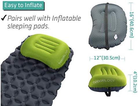 TREKOLOGY Aluft 2.0 Small Inflatable Camping Pillow for Backpacking, Travel - Image 6