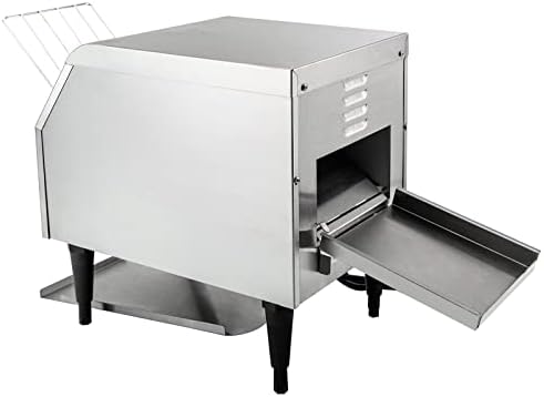 150 Slices/Hour Commercial Conveyor Toaster, 1300W Stainless Steel Heavy Duty Industrial Toasters w/Three-ring Heating Tubes, Countertop Electric Restaurant Equipment for Bun Bagel Bread Baked Food - Image 3