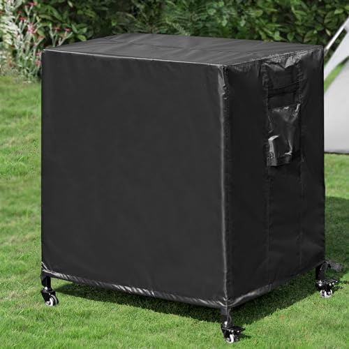 Stainless Steel Grill Cart with Cover Pizza Oven Stand with Water-proof Cover Trolley Table with Wheels Three-Shelf Movable Food Prep and Work Table Heavy Duty Grill Cart Outdoor 31.5"×24"×35.5" by Unknown