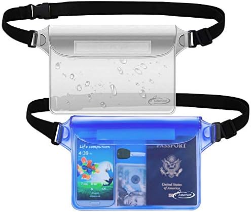 AiRunTech Clear Fanny Pack Waterproof,Beach Cruise Ship Essential Accessories Must Haves,Waterproof Pouch for Phone Passport Wallet Purse with Waist Strap by AiRunTech