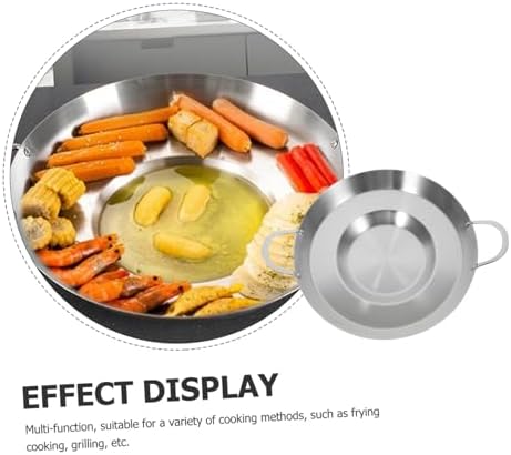 SOLUSTRE Stainless Steel Concave Frying Pan for Hiking and Camping Use - Image 3