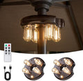 Patio Umbrella Light with Remote Control, Rechargeable Cordless LED Edison Bulbs Pole Light with 10 Brightness Levels for Garden, Patio, Backyard, Camping or BBQ - Brown (2 Pack) by OPOIRA