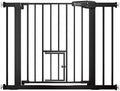 COMOMY Auto Close Pet Gate with Cat Door, 29.5"-40.5" Dog Gate for House by COMOMY