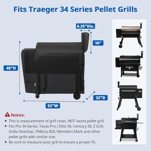 SunPatio Heavy Duty Waterproof Grill Cover for Traeger Pro 34 & 780 Series - Image 2