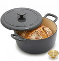 GreenPan x Bobby Flay 5.5QT Enameled Cast Iron Dutch Oven With Lid, Slate by GreenPan