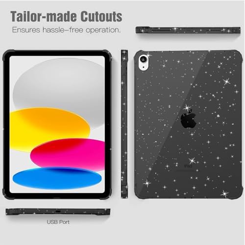 Clear Glitter Black Case for iPad A16 11th/10th Gen 11/10.9" 2025/22 - Image 7