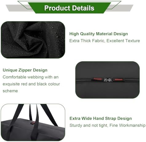 Extra Thick 24" Storage Bag Grill Tool Organizer Pro, BBQ Tool Heavy Duty Storage Bag, Double Layer 600D Oxford Cloth Waterproof (2x Thickness), Camping, Tailgating, BBQ Party Gift - Image 4