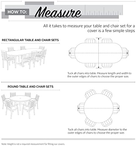 Classic Accessories Veranda Water-Resistant 30 Inch Bistro Round Patio Table & Chair Set Cover - Image 4