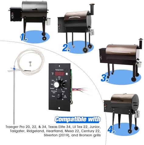 Digital Thermostat Kit for Traeger Grills with 7" RTD Temperature Sensor - Image 5