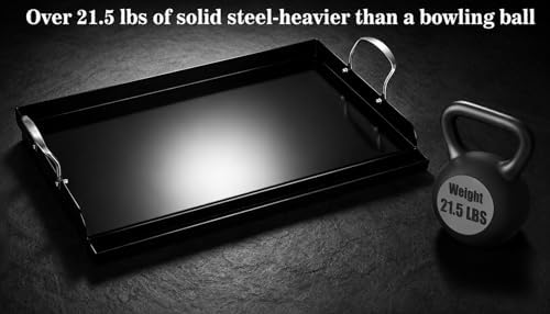Updated 25" x 16" Cast Iron Griddle for Gas Grill, Nonstick Nanoceramic Stove Top Griddle for Gas Stove, Pre-Seasoned Flat Top Plate Insert for Outdoor Gas Grill, Camping, Tailgating, Parties - Image 3