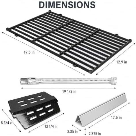 Uniflasy Grill Parts for Weber Genesis 300 Series Grills with Front Control - Image 2
