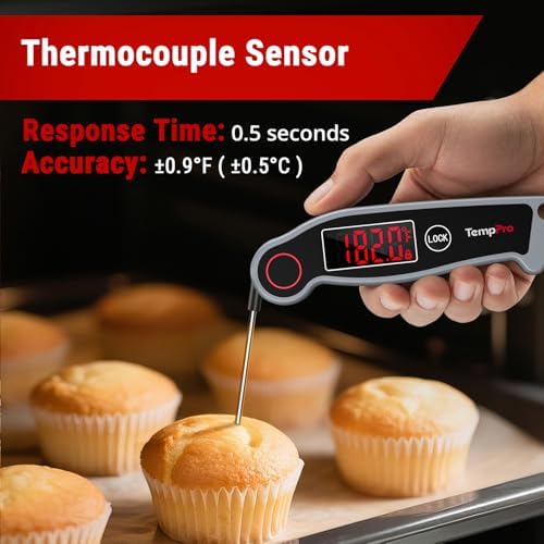 TempPro TempSwift Waterproof Digital Meat Thermometer for Grilling - Image 2