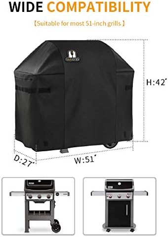Gas Grill Cover for Weber Spirit II 310, 51 Inch BBQ Grill Covers - Image 2