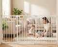 62.2-66.9 Inch Extra Wide Baby Gate with Door for Stairs Doorways by HOOOEN