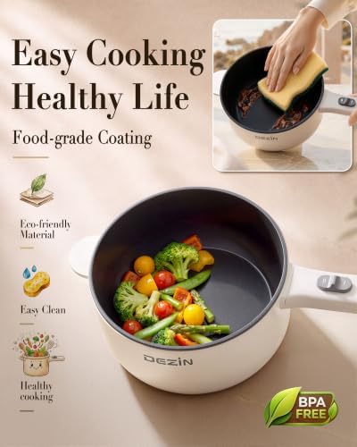 Dezin 2L Hot Pot Electric, Non-Stick Electric Pan, 700W Adjustable Power - Image 6