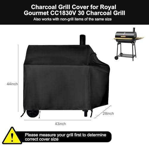 Charcoal Grill Cover for Royal Gourmet CC1830V 30 Charcoal Grill - Image 2
