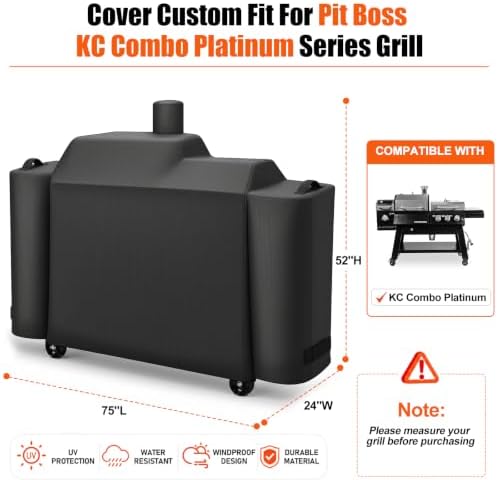 QuliMetal Grill Cover for Pit Boss KC Combo Wood Pellet Smoker - Image 2