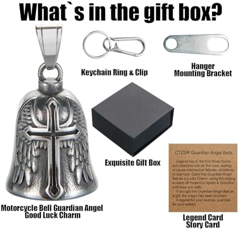 Motorcycle Bell Guardian Angel Gremlin Lucky Charm Gift For Riders - Image 6