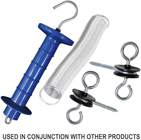 5 Pack Electric Fence Insulated Plastic gate Handle with Internal Spring and Double Ring end, Blue，for Electric Fence Gate Livestock Fence Agricultural Fencing and Pasture - Image 7