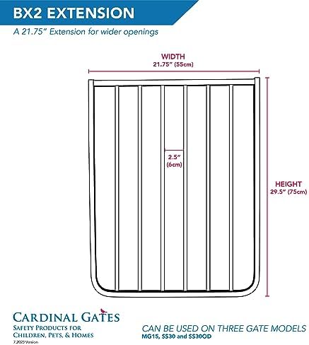 Cardinal Gates BX2 21.75 in Baby Gate Extension, White - Image 6