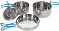 Stansport Stainless Steel Camping Cookware Set – Durable Nesting Mess Kit for Backpacking, Hiking & Outdoor Cooking – Compact Portable Pot & Pan with Carry Bag – Multiple Sizes for Family to Solo Use by Stansport