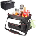 Chyaidach Large Grill Caddy with Hard Bottom and Paper Towel Holder, Picnic BBQ Condiment Utensil Organizer Caddy for Blackstone Griddle Accessories, Camping Essential, Outdoor Cooking, Tailgate, RV by Chyaidach