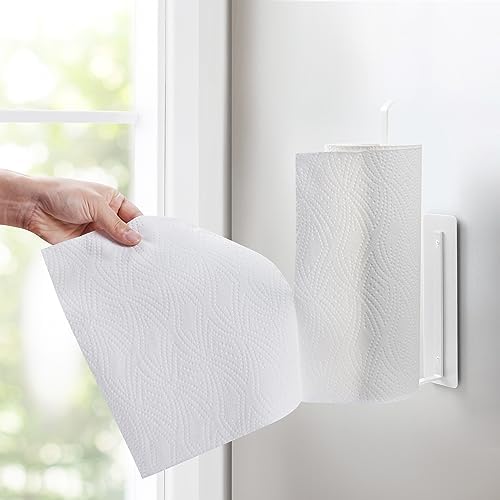 Magnetic Paper Towel Holder,White Towel Bar Rack for Refrigerator BBQ Grills Griddles Toolbox RVs Tailgates,Heavy Duty Strong Magnet Backing,12”(L) x 3”(H),Fit Most US Paper Roll - Image 4