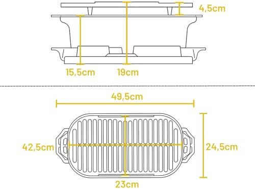 Lodge Sportsman's Pro Cast Iron Grill, 9 x 16.75 Inches - Image 2