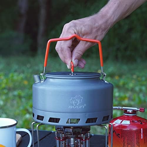 Bulin Camping Kettle, 1.6L Heat Exchange Camp Portable Tea Coffee Pot - Image 5