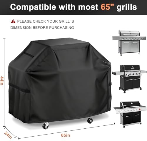 LBTING Grill Cover, 65-inch Heavy Duty Waterproof BBQ Gas Grill Cover - Image 2