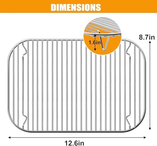 Stainless Steel Rack for Ninja Woodfire Outdoor Indoor Grill and Smoker, 12.6×8.7 Inches Grill Stand for OG701 OG751 7-in-1 Accessories, Stackable Replacement Parts, Dishwasher Safe - Image 2