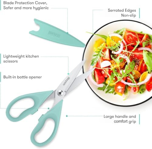Cook's Tool & Gadget Sets, iBayam Kitchen Scissors, Aqua Sky 2 Pack - Image 2