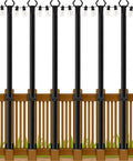 Beizelte 6 Pack 5Ft String Light Poles,Outside String Lights,Outdoor Light Poles,Metal Poles Stand for Patio,Backyard,Deck by Beizelte