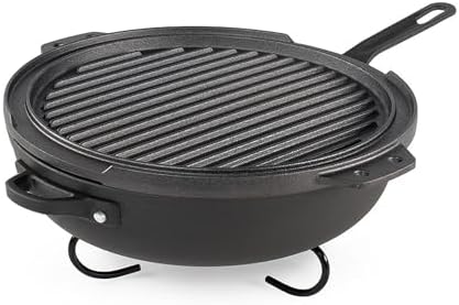 GSI Outdoors Guidecast Cast Iron Cookset, 10 in Frypan, Lid & Griddle - Image 5