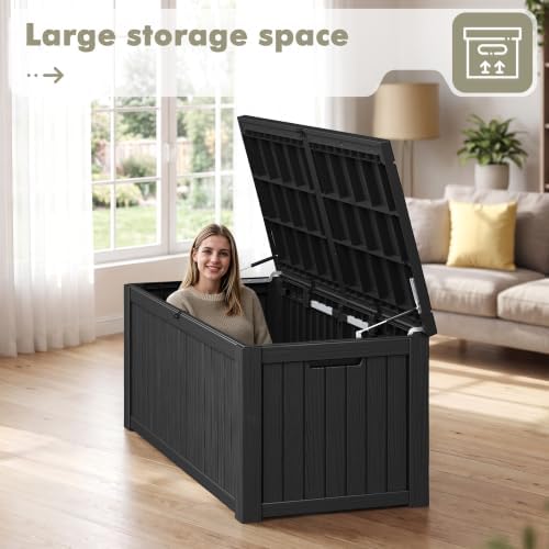 KAMABOKO 220 Gallon Outdoor Storage Box Waterproof Deck Box for Patio - Image 5