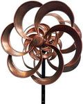 Metal Wind Spinner Outdoor, 63" Double-Sided Copper Decor by Gronhof