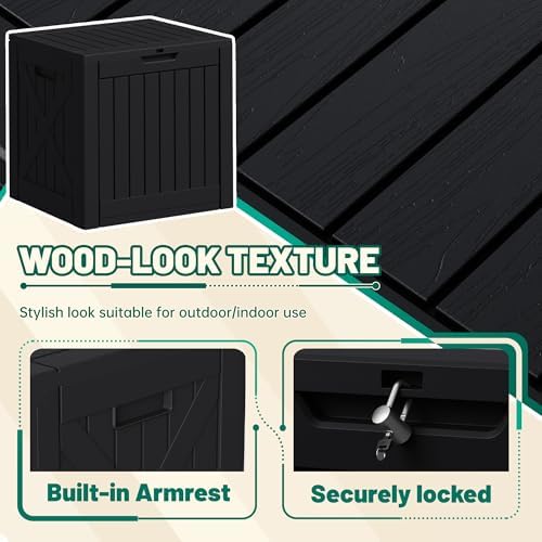 Devoko 40 Gallon Deck Box Lockable Outdoor Storage Box Waterproof for Patio - Image 2