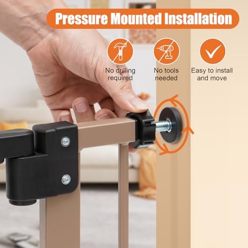 keny 29"-47.3" Extra Wide Baby Gate for Stairs, Auto Close Safety Dog Gate - Image 3