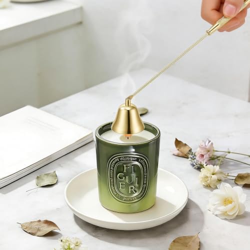 Vaincre Gold Stainless Steel Candle Snuffer with Long Decorative Handle - Image 5