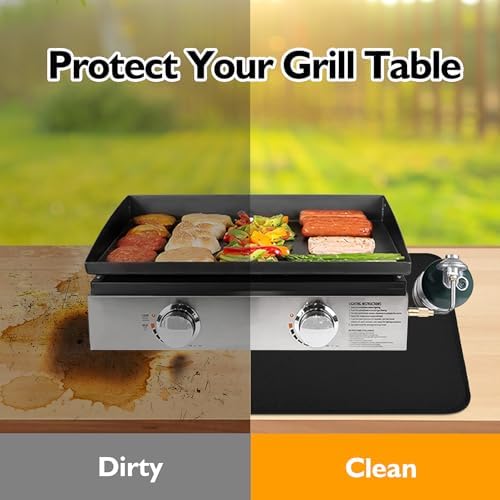 Heat Resistant Mats for Countertop fits Tabletop Grill, 31x24x0.02in, Black - Image 3
